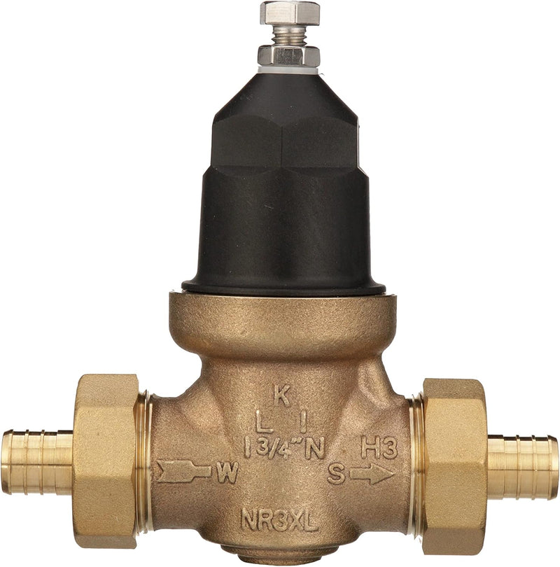 Zurn Wilkins 34-NR3XLDUPEX 3/4 in. NR3XL Pressure Reducing Valve, Double Union Male Barbed PEX Connections