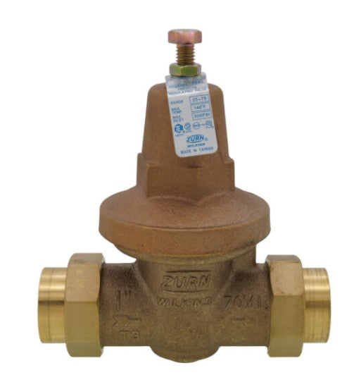 Zurn Wilkins 1-70XLDU 1" Pressure Reducing Valve w/ FNPT Double Union Connections