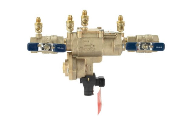 Febco - F1314 - 1 1/4 IN Bronze Reduced Pressure Zone Backflow Preventer Assembly with Quarter Turn Shutoff, Small Diameter  & Flood Sensor 860-QT-RP-FS