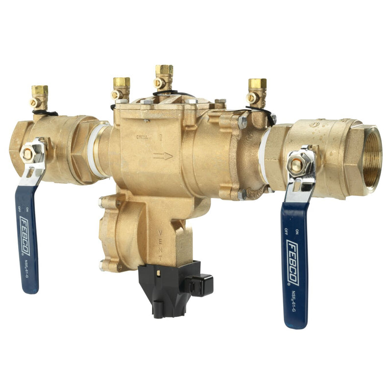 Febco - 860-QT-FS 2 - 2 IN Bronze Reduced Pressure Zone Backflow Preventer Assembly, Quarter Turn Shutoff, Small F1316 Diameter, Backflow Flood Sensor