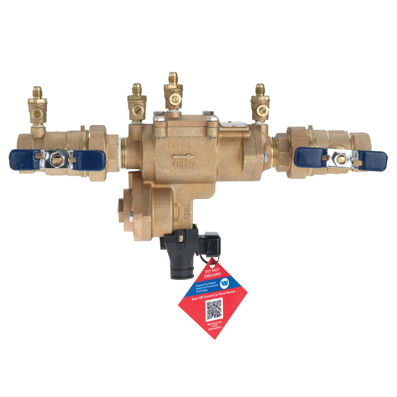 Febco - 860U-QT-FS 3/4 - 3/4 IN Bronze Reduced Pressure Zone Backflow Preventer Assembly, Quarter Turn Shutoff, Union Ball Valves, Small Diameter, Backflow Flood Senso