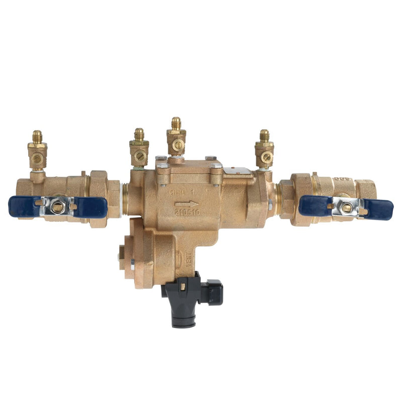 Febco - 860U-QT-FS 3/4 - 3/4 IN Bronze Reduced Pressure Zone Backflow Preventer Assembly, Quarter Turn Shutoff, Union Ball Valves, Small Diameter, Backflow Flood Senso