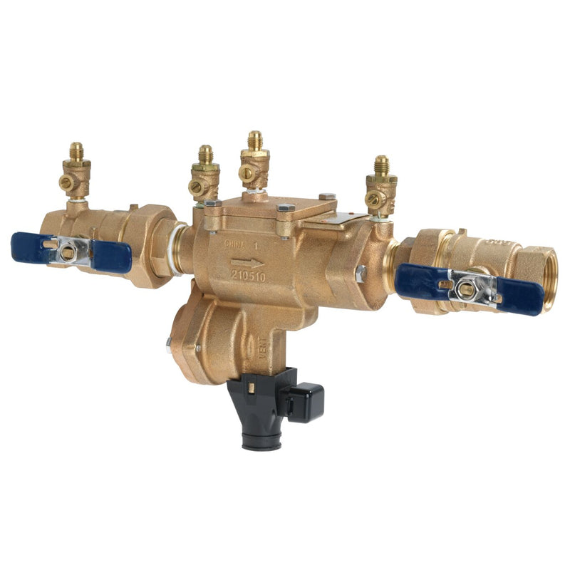 Febco - 860U-QT-FS 3/4 - 3/4 IN Bronze Reduced Pressure Zone Backflow Preventer Assembly, Quarter Turn Shutoff, Union Ball Valves, Small Diameter, Backflow Flood Senso