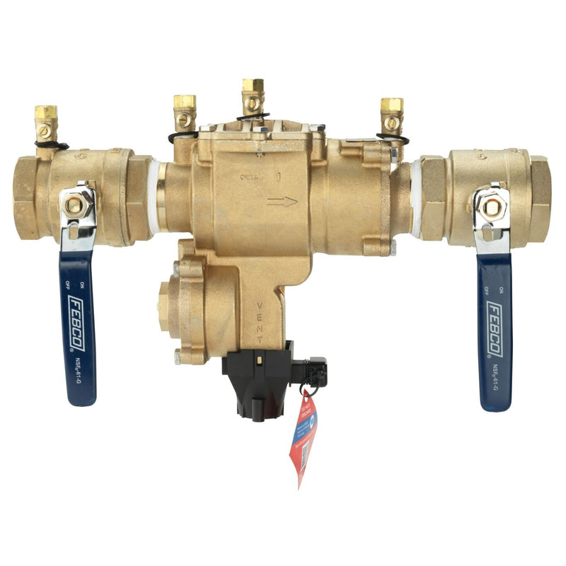 Febco - LF860-QT-FS 1 1/2 - 1 1/2 IN Lead Free Reduced Pressure Zone Backflow Preventer Assembly, Quarter Turn Shutoff, Small Diameter, Backflow Flood Sensor