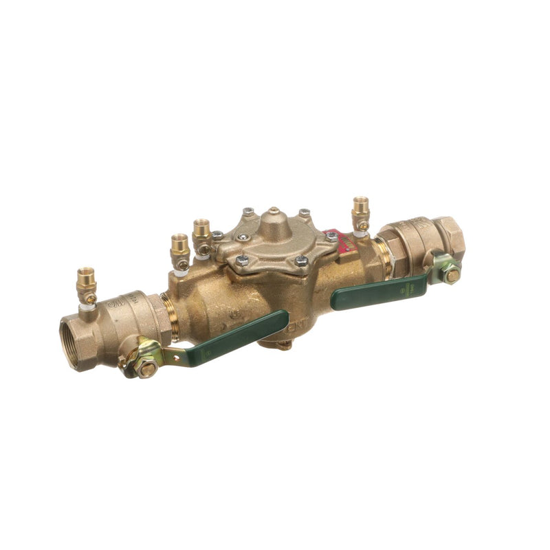 Watts 1 1/2 IN Lead Free Reduced Pressure Zone Backflow Preventer Assembly, 1/4 Turn Shutoff Valves,